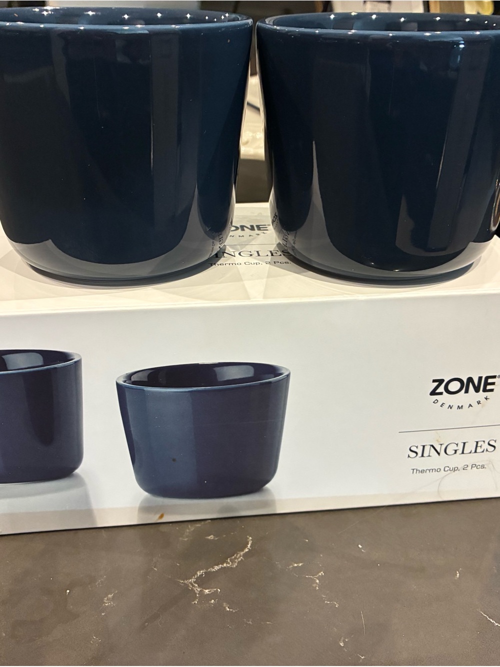 Singles Thermo Cup Set - Deep Blue (2 pcs)